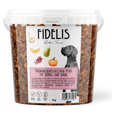 SANAdog Mini Lóhúsos Tréning jutalomfalat sütőtökkel és körtével 1kg