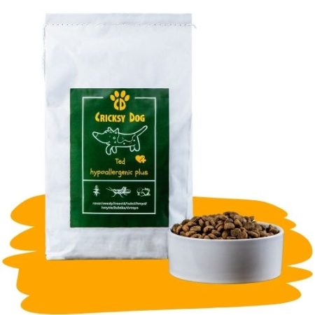 Ted Hipoallergén rovarfehérje alapú száraz kutyatáp - "legérzékenyebb kutyáknak" - 3 kg