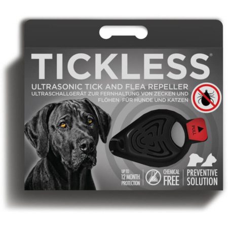 Tickless Pet - ultrahangos kullancs- és bolhariasztó kutyáknak fekete