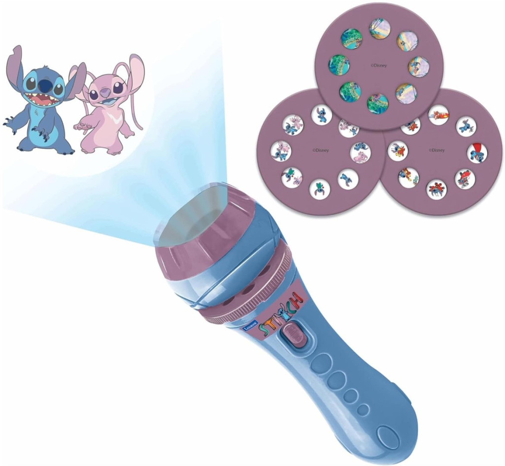 Disney Stitch zseblámpa és projektor 3 cserélhető dia koronggal