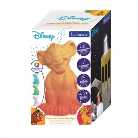 Lexibook: Disney Oroszlánkirály - Szimba 3D-s színváltós éjjeli lámpa