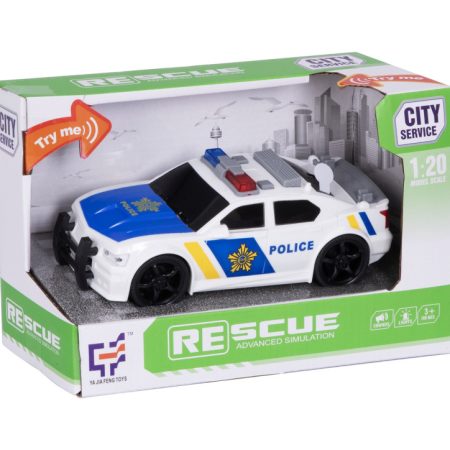 City Service - Rendőrautó fény és hangeffekttel 1:20 - kék