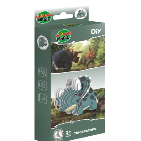 3D papírszobrászat – Triceratops - csomagolássérült