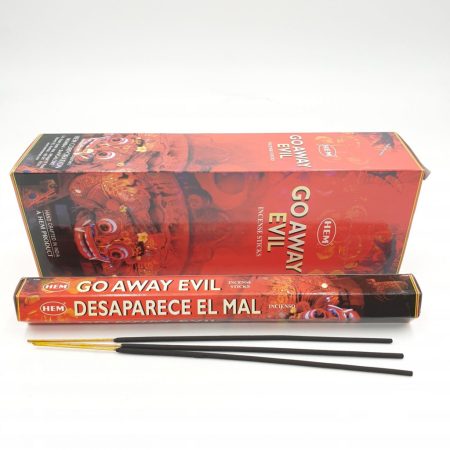 HEM Go Away Evil indiai füstölő – Gonoszűző (20 szál)