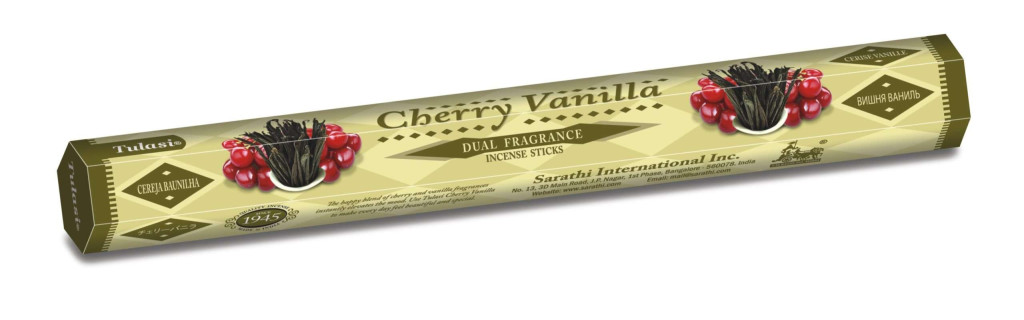 Tulasi Cseresznye és Vanilia illatú füstölő – Cherry Vanilla (20 szál)