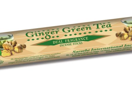 Tulasi Gyömbér és Zöld Tea illatú füstölő – Ginger Green Tea (20 szál)