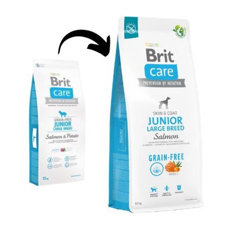 Brit Care Grain-free Junior Large Breed Salmon & Potato 2x12 kg kutyatáp