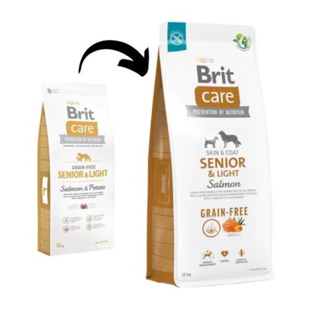 Brit Care Grain-free Senior&Light Salmon & Potato 2x12 kg kutyatáp
