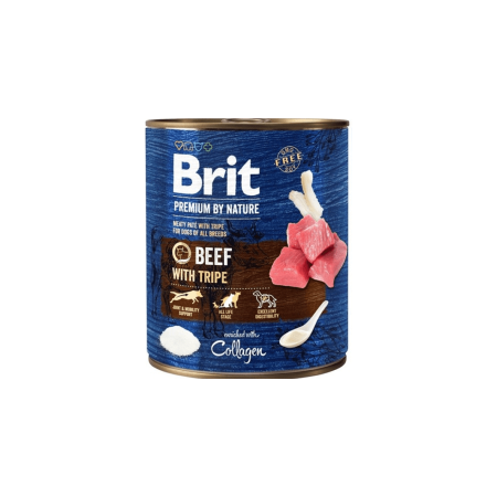 Brit Premium by Nature Adult Beef with Tripes konzerv 6x400 g