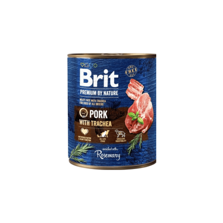 Brit Premium by Nature Adult Pork with Trachea konzerv 6x400g