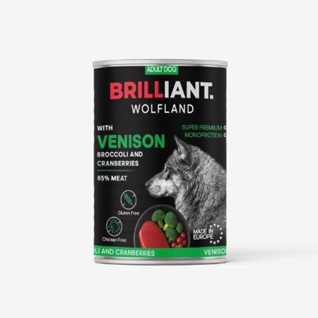Brilliant Wolfland szarvas brokkolival és vörösáfonyával 12x400g