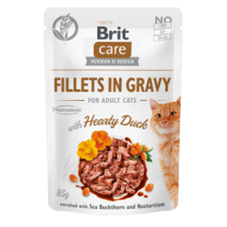 Brit Care Cat Fillets in Gravy with Hearty Duck 4x85 g