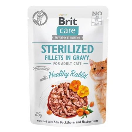 Brit Care Cat Sterilized Fillets in Gravy with Healthy Rabbit 85 g