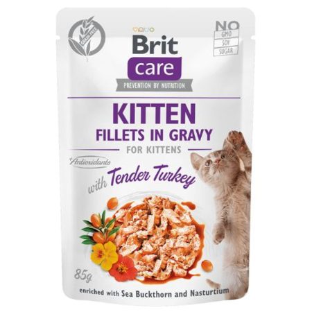Brit Care Cat Kitten Fillets in Gravy with Tender Turkey 85 g