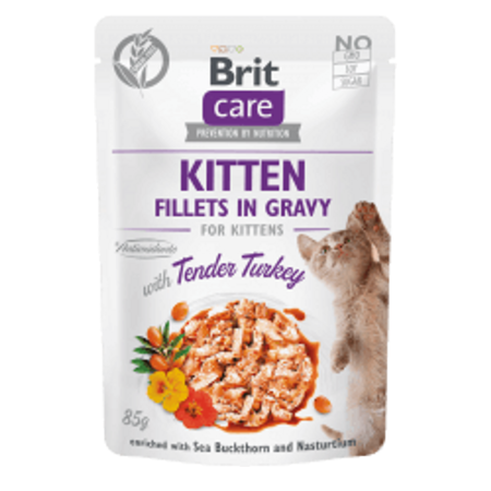 Brit Care Cat Kitten Fillets in Gravy with Tender Turkey 12x85 g