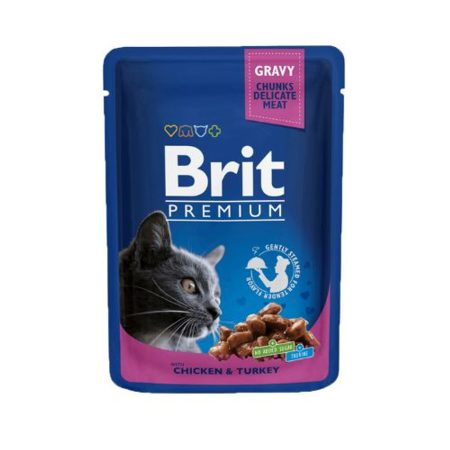 Brit Premium Cat Pouches with Chicken & Turkey 100 g