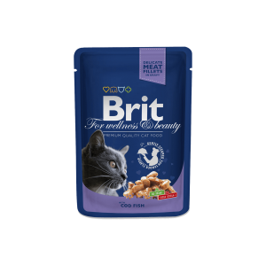 Brit Premium Cat Pouches with Cod Fish 24x100 g