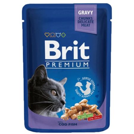 Brit Premium Cat Pouches with Cod Fish 100 g