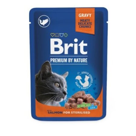 Brit Premium Cat Pouches Salmon for Sterilised 100g