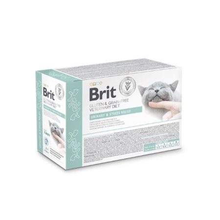 Brit Veterinary Diets Cat GF fillets in Gravy Urinary & Stress Relief 12x85g