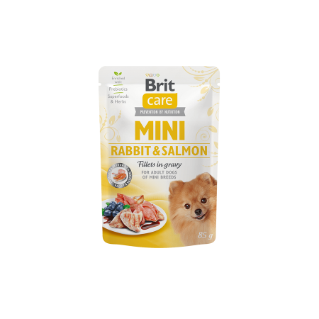Brit Care MINI Pouch Rabbit&Salmon 24x85g