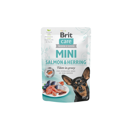 Brit Care MINI Pouch Salmon&Herring 24x85g