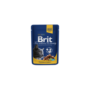 Brit Premium Cat Pouches with Chicken & Turkey 12x100 g