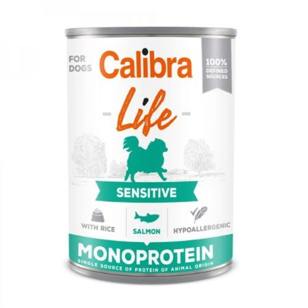 Calibra Dog Life Sensitive Salmon with rice konzerv 6x400g