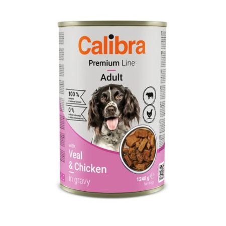 Calibra Dog Premium with Veal&Chicken konzerv 12x1240g