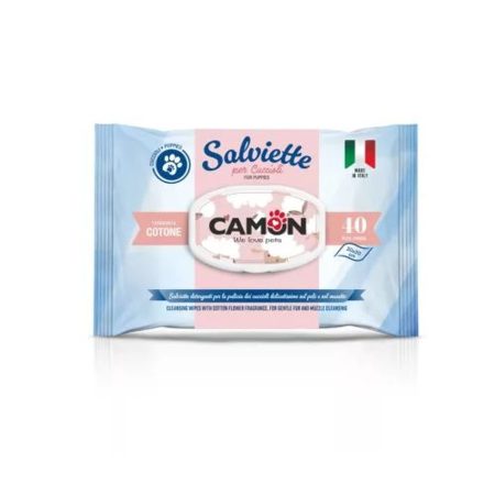 Camon Törlőkendő Pamut illatú - kölyökkutyáknak 20x30cm 40 db-os