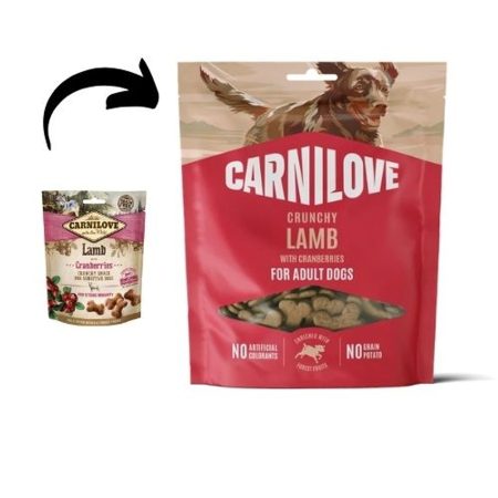 Carnilove Dog Crunchy Snack Bárányhús Vörösáfonyával 200g