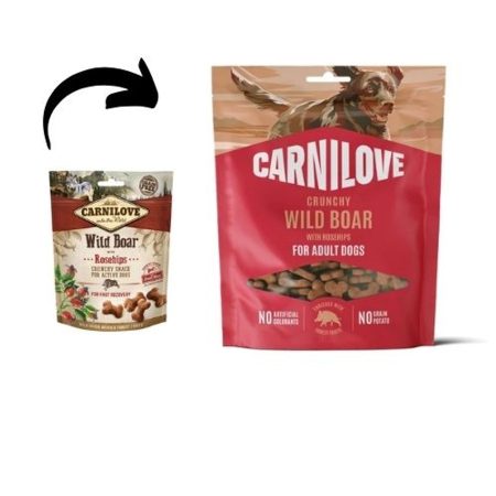 Carnilove Dog Crunchy Snack Vaddisznóhús Csipkebogyóval 200g