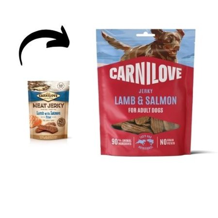 Carnilove Jerky Snack Lamb with Salmon Fillet – bárány lazac filével 100g