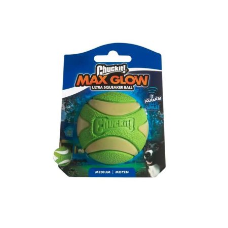 Chuckit Max Glow Ultra Squeaker Labda (M)