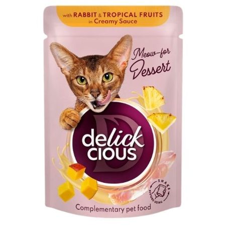 Delickcious Nyúlhúsos és trópusi gyümölcsös pelyhek krémes szószban 80g
