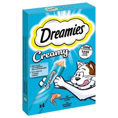 Dreamies Creamy Lazacos jutalomfalat 4x10g