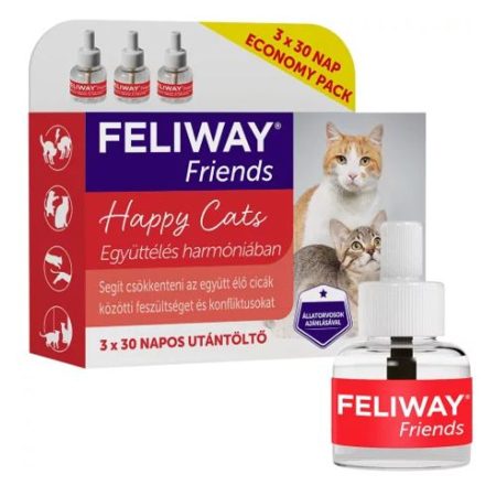 Feliway Friends utántöltő folyadék macskáknak 3x48ml