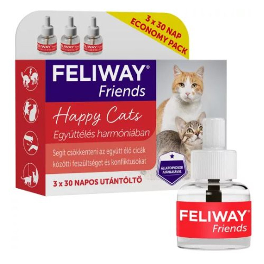 Feliway Friends utántöltő folyadék macskáknak 3x48ml
