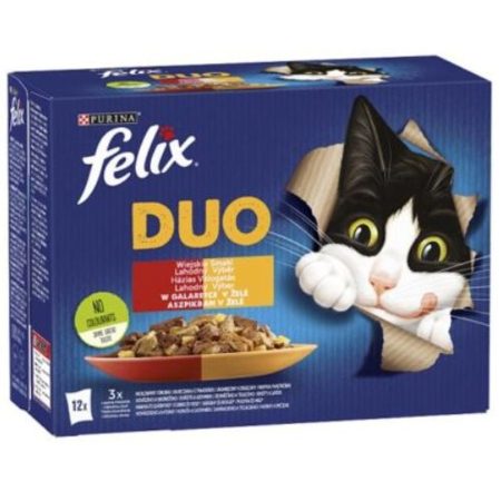 Felix Fantastic Duo Házias válogatás aszpikban nedves macskaeledel 12x85g