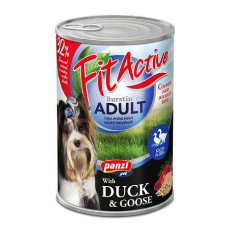 Panzi FitActive Adult Dog Konzerv kacsa és liba 1240gr