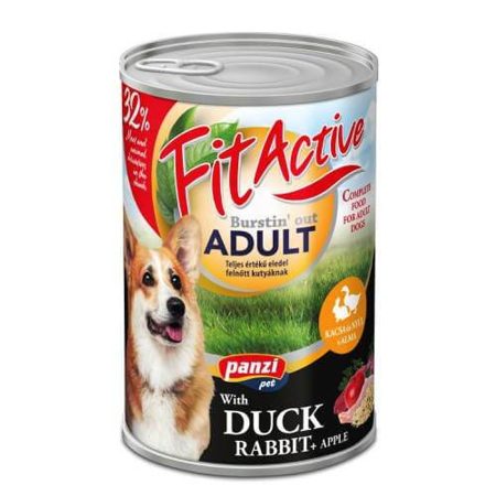 Panzi FitActive Adult Dog Konzerv kacsa és nyúl 12x1240gr