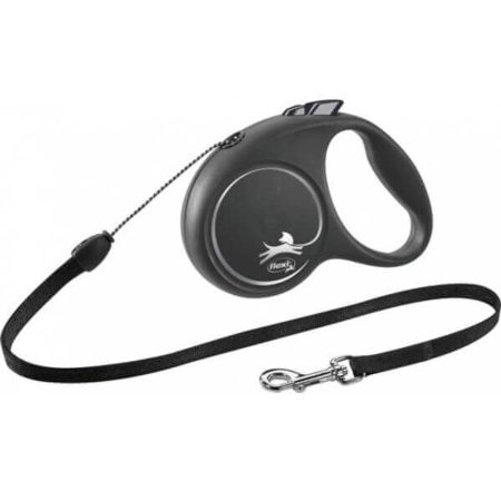 Flexi Black Design M zsinór 5m 20kg-ig Ezüst