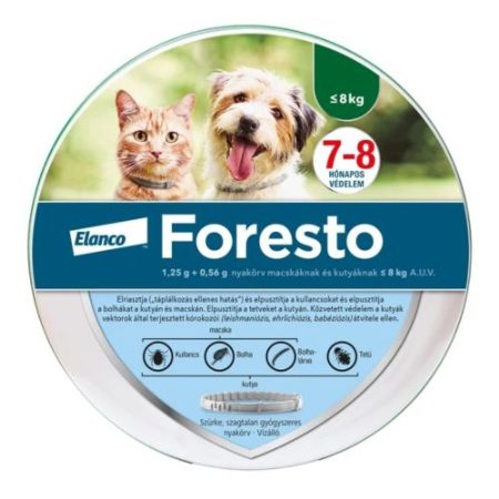 Foresto bolhanyakörv kicsi kutya 8 kg-ig és macska