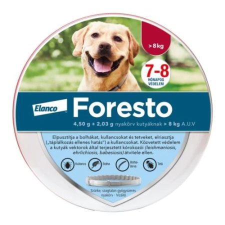 Foresto bolhanyakörv nagytestű kutya 8 kg felett
