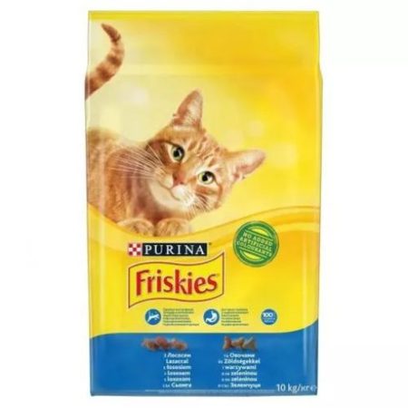 Friskies Lazaccal és hozzáadott zöldségekkel száraz macskaeledel 10 kg