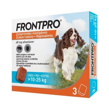 Frontpro Rágótabletta kutyáknak M 10-25kg 3x68mg