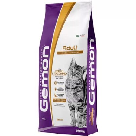 Gemon Cat Adult Csirke-Pulyka száraz macskatáp - 7 kg
