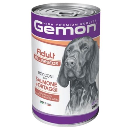 Gemon Dog Adult Medium konzerv Lazac és zöldségek 1250g