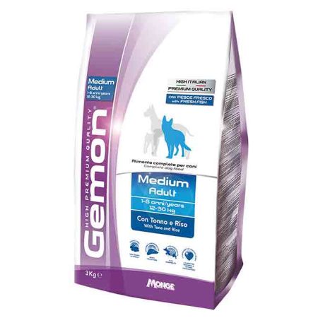 Gemon Dog Medium Adult 3kg Tonhal-Rizs