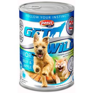 Panzi GetWild Dog Junior Beef & Apple konzerv 24x415g